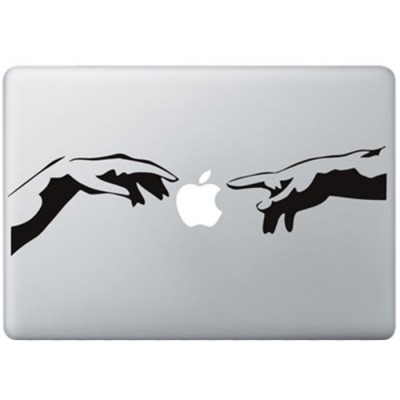 Die Schöpfung von Adam MacBook Aufkleber Schwarz MacBook Aufkleber
